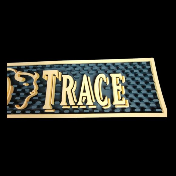 Buffalo Trace Bourbon Whiskey Bar Mat Rubber Drip Mat Green Tan Accessory - Picture 5 of 6